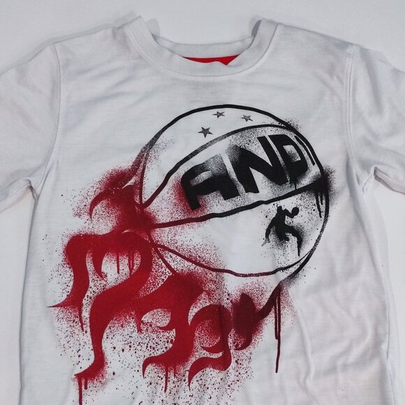 AND1 basketball T-shirt boys size M (8) white with graphic design - Picture 2 of 10
